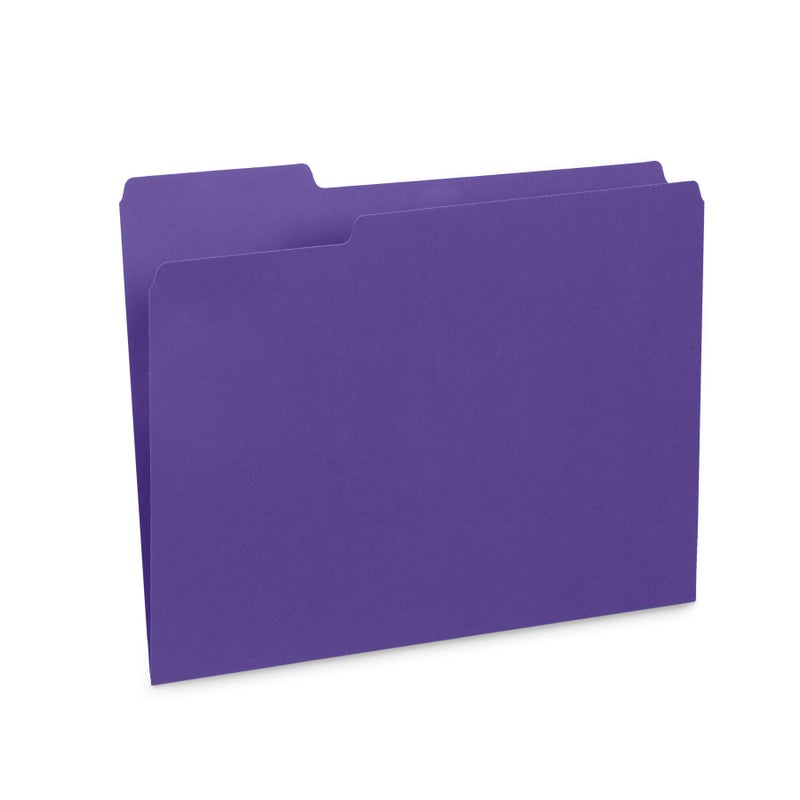 Blue Summit Supplies Purple File Folders, Letter Size, 1/3 Cut Tab, Purple Color, Great Folder for Organizing and Easy File Storage, 100 Per Box - Image 4